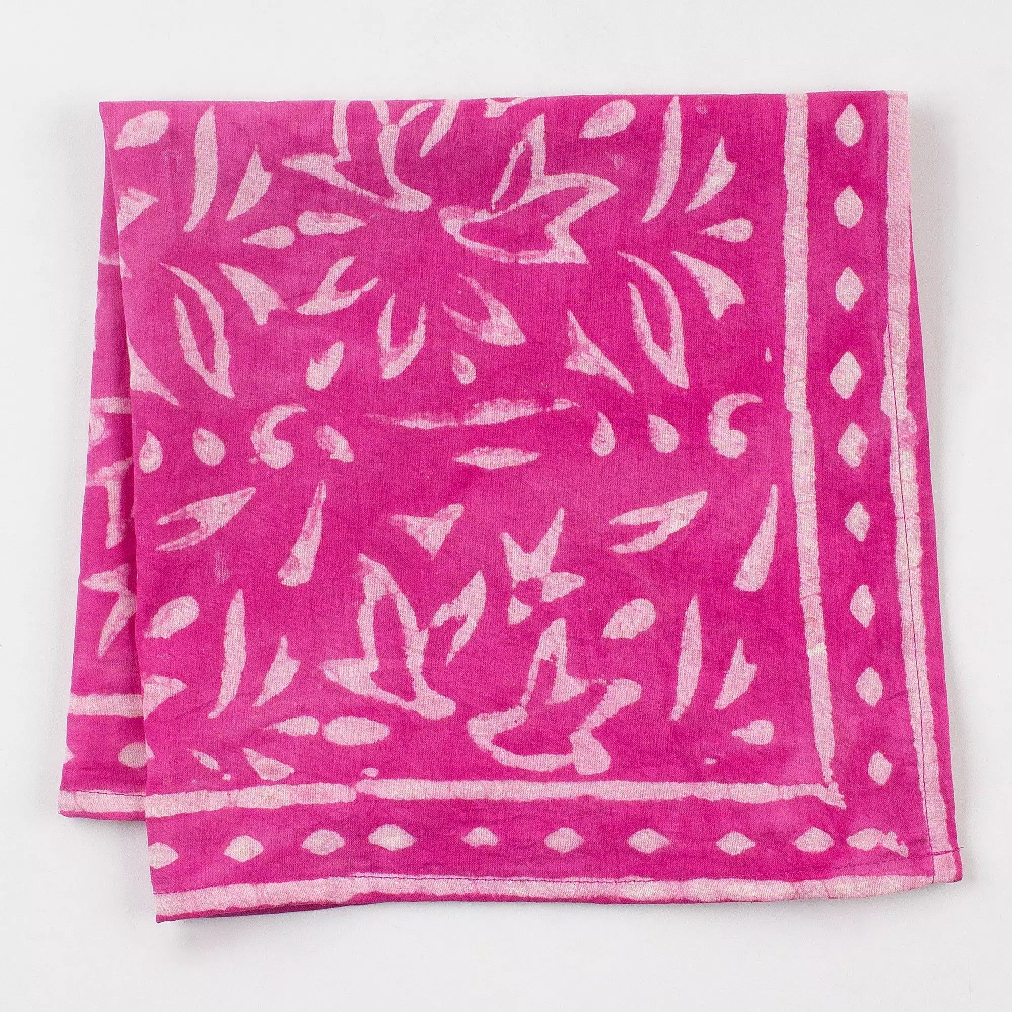 Handmade Pink Cotton Bandana for Men And Women's 623